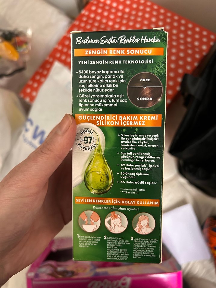 Garnier Color Naturals 5.25 Çikolata Kahve Saç Boyası - Görsel 3