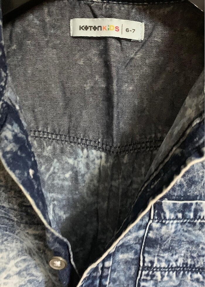 KOTON GÖMLEK ERKEK ÇOCUK 7/8 Yaş  TAŞLANMIŞ - Görsel 4