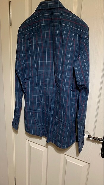 LCW ÇİZGİLİ LACİVERT ERKEK GÖMLEK  S - Görsel 2