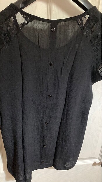 ÇOKLU SATIM BLUZ GÜPÜRLÜ SİYAH DANTEL KADIN S/MKOLSUZ - Görsel 4