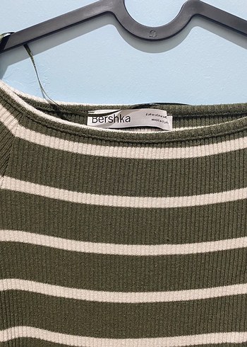 Bershka Çizgili Viskon Kadın Triko Bluz