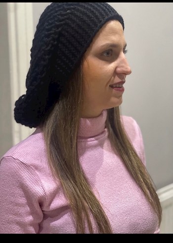 Siyah Örgü Salaş Bere - Görsel 2