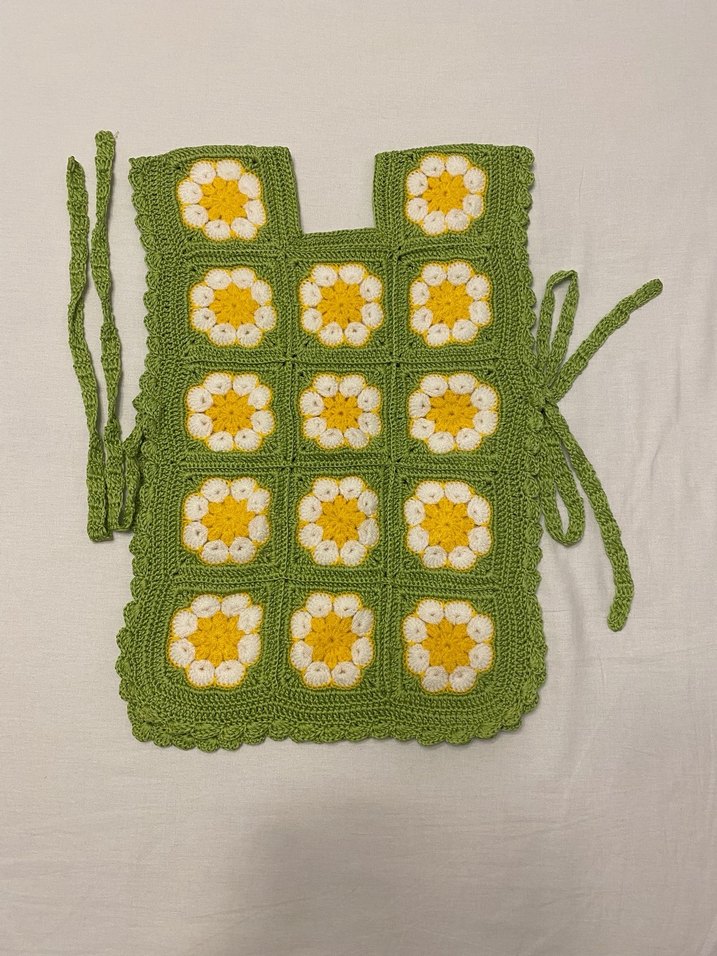 Yeşil Nakışlı Bohem Kız Triko Yelek - Görsel 2