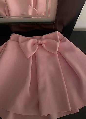 Diğer Kız çocuk pembe fiyonklu etek