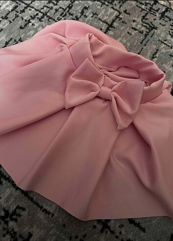 5 Yaş Beden pembe Renk Kız çocuk pembe fiyonklu etek