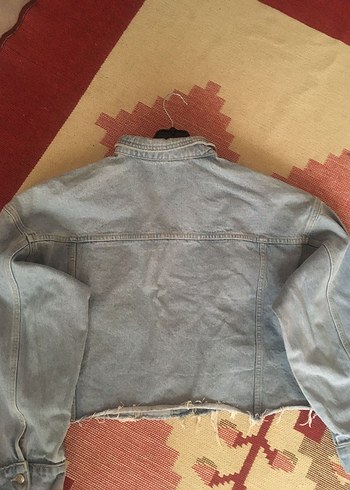 xxl Beden Düğmeli Kadın Mavi Denim Ceket