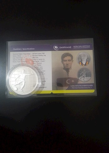 lefter anısı hatira hediyelik sertifikali