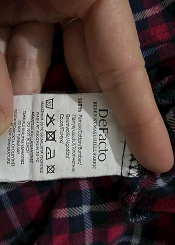 Bordo Kırmızı Ekose Pamuk Gömlek - Görsel 8