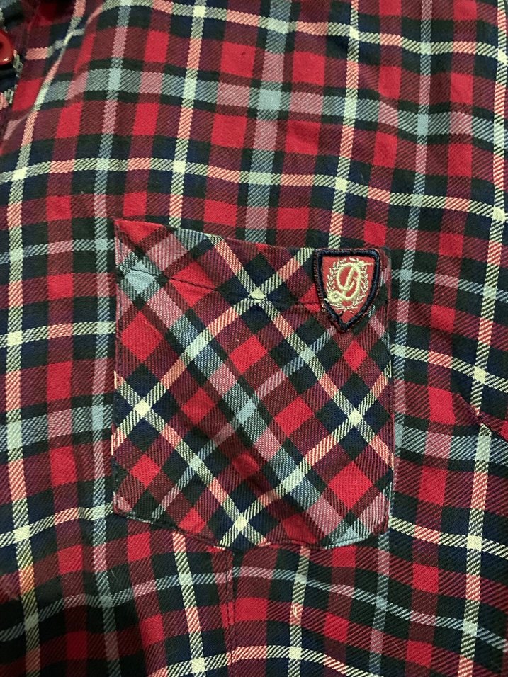 Bordo Kırmızı Ekose Pamuk Gömlek - Görsel 4