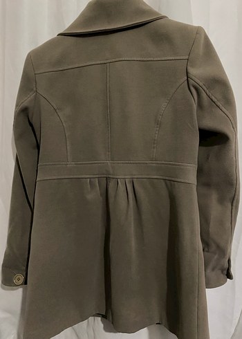 Düğmeli Haki Kadın Kaban - Görsel 7