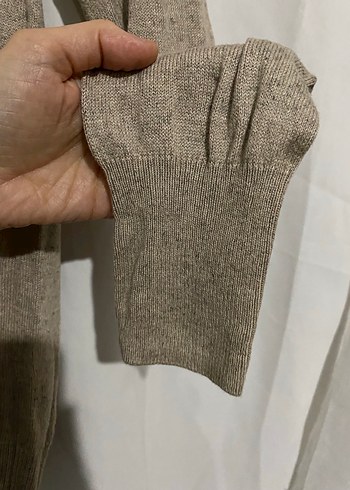 Bej Kadın Triko Kazak Uzun Kollu Boğazlı Kazak - Görsel 5