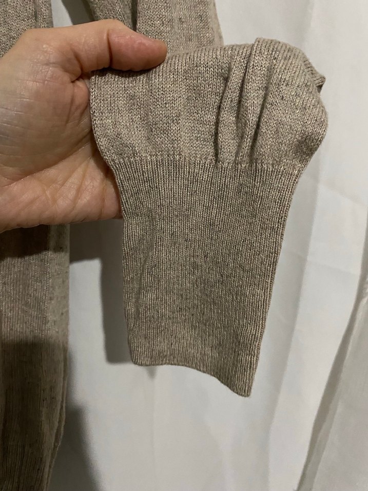 Bej Kadın Triko Kazak Uzun Kollu Boğazlı Kazak - Görsel 5