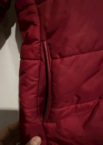 Kırmız Fermuarlı Şişme Mont - Görsel 3