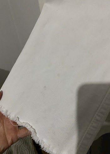 Beyaz Kadın Regular Fit Midi Kot Pantolon - Görsel 7