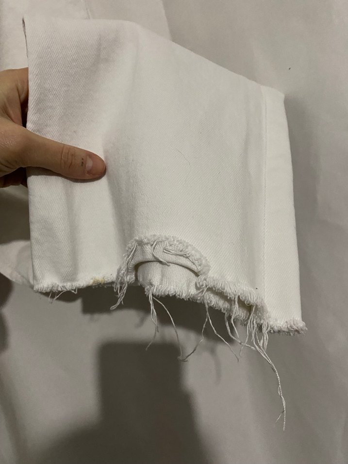 Beyaz Kadın Regular Fit Midi Kot Pantolon - Görsel 5