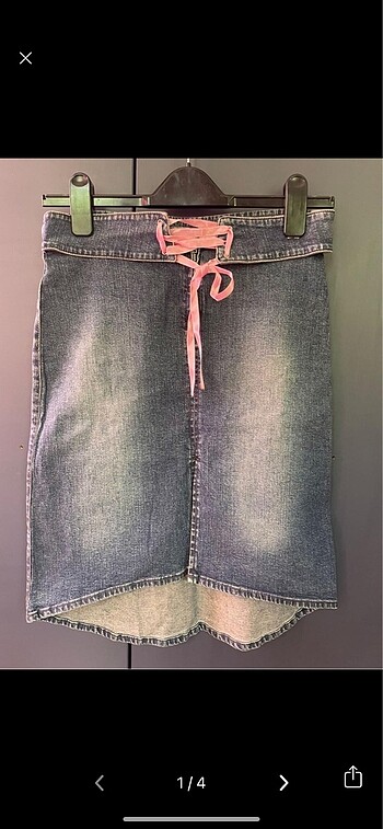 Vintage kot etek - Görsel 2