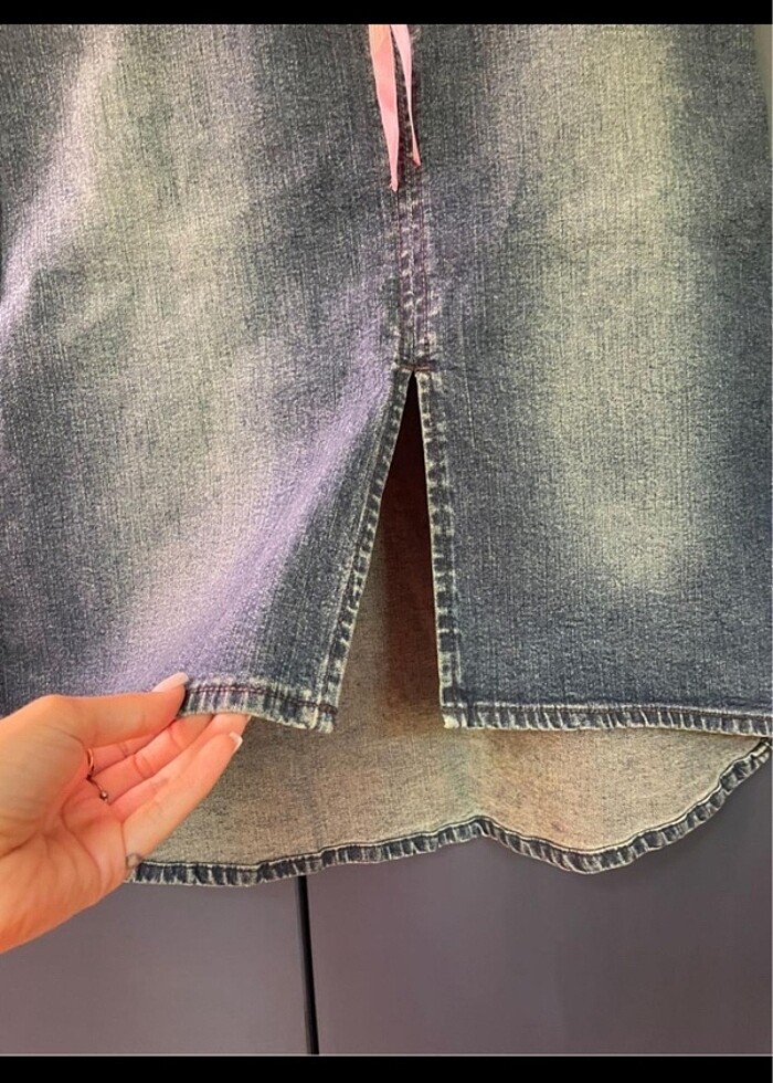 Vintage kot etek - Görsel 4