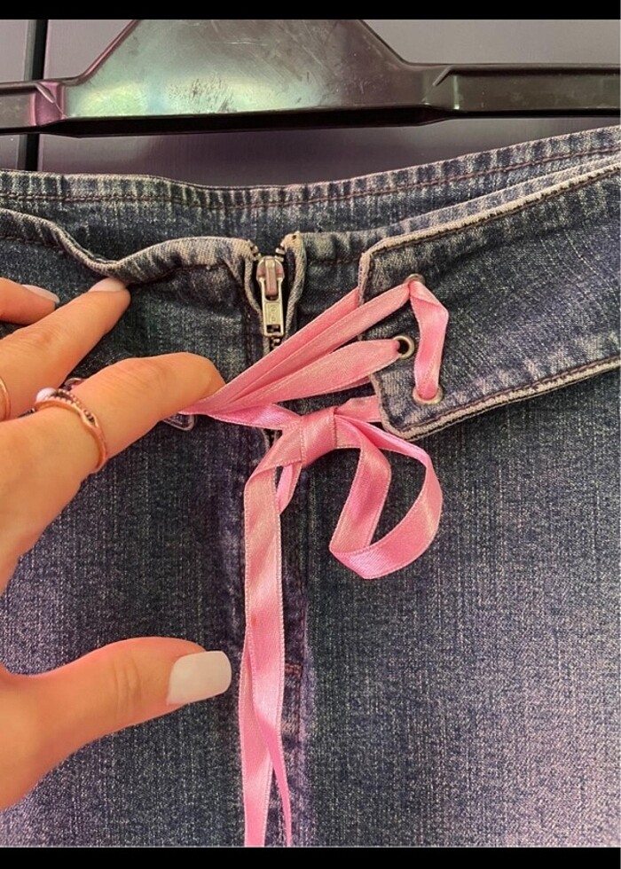 Vintage kot etek - Görsel 3