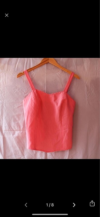 Pembe asklı vintage büstiyer
