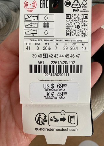 Beyaz Gri Platformlu Eskitme Detaylı Erkek Spor Ayakkabı - Görsel 6