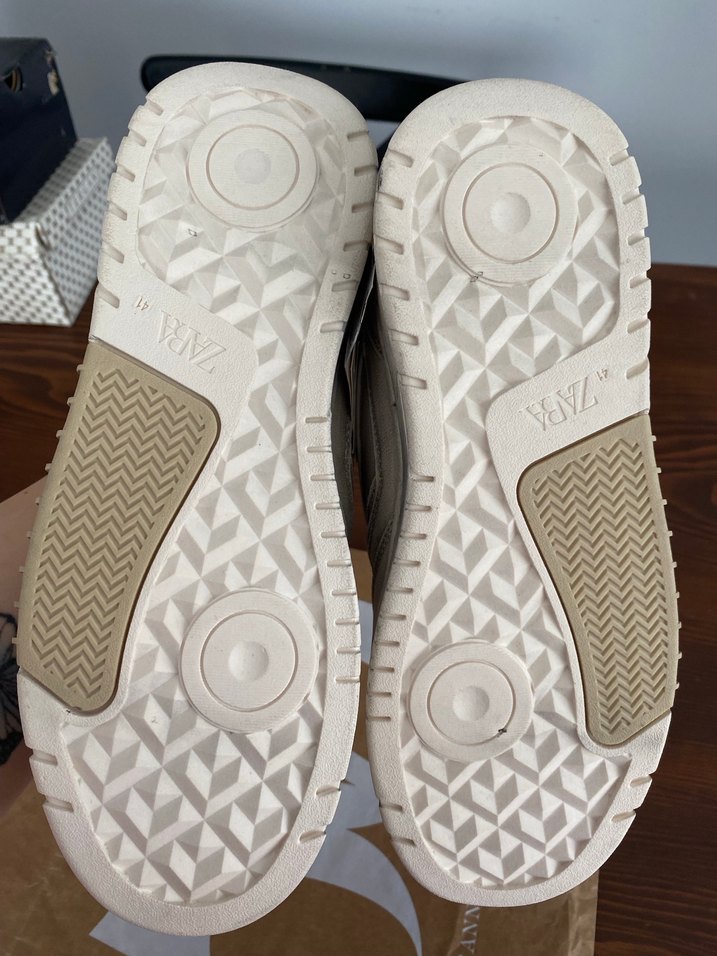 Beyaz Gri Platformlu Eskitme Detaylı Erkek Spor Ayakkabı - Görsel 5