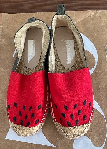 Kadın Karpuz Desenli Espadril - Görsel 2