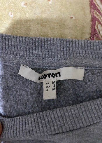 38 Beden gri Renk Koton marka Gri Baskılı Kadın Sweatshirt