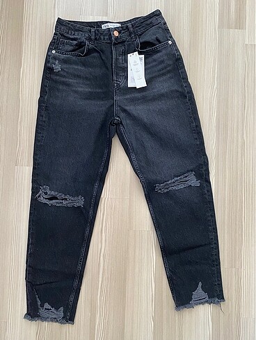 zara distressed siyah jean