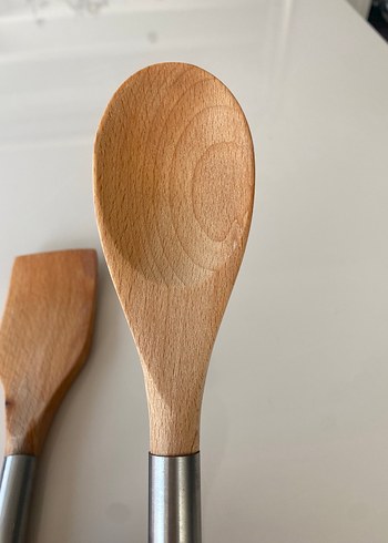  Beden Tahta kaşık, çatal, spatula seti