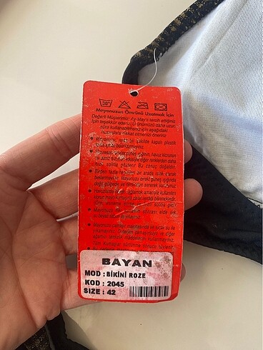 42 Beden siyah Renk Bikini takımı