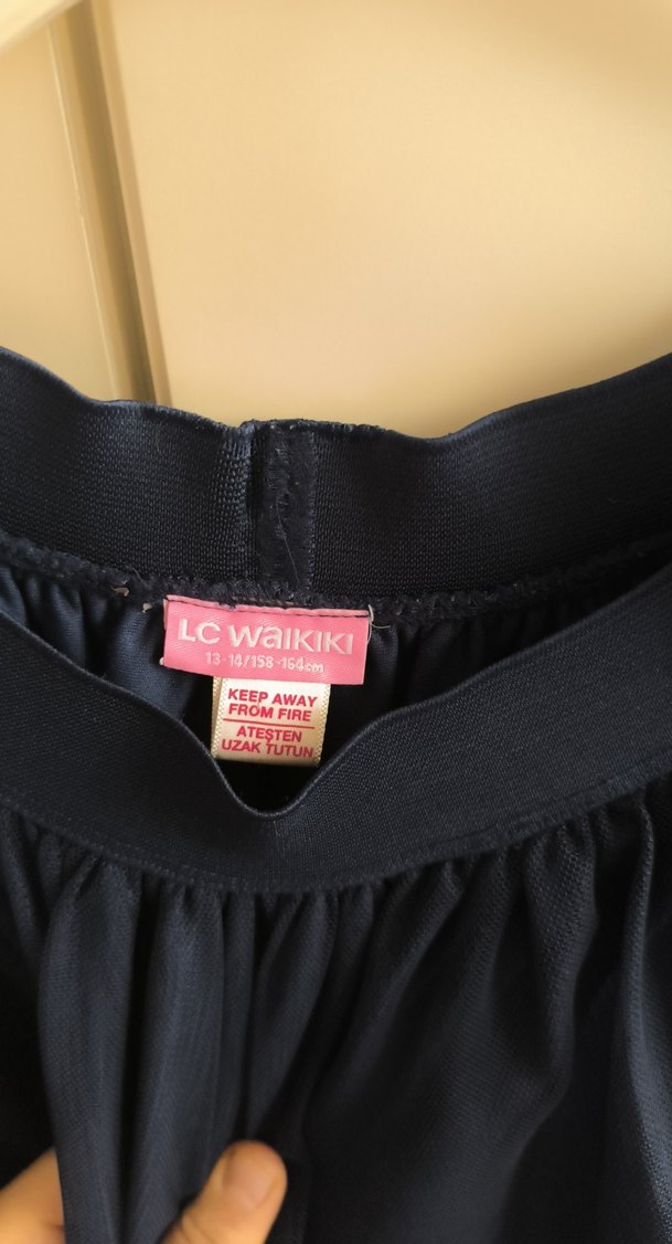 Koyu Mavi Kız Çocuk Fırfırlı Etek - Görsel 2