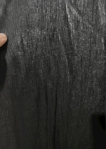 Uzun Siyah Keten Gotik Elbise - Görsel 4