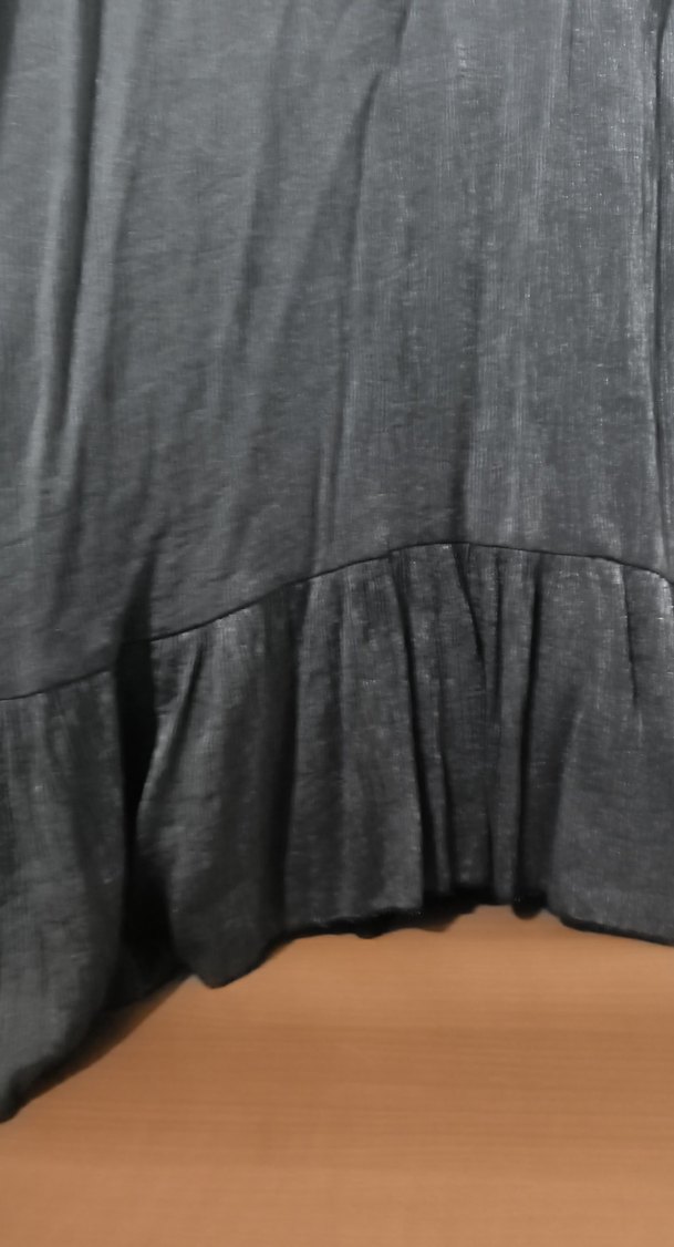 Uzun Siyah Keten Gotik Elbise - Görsel 2