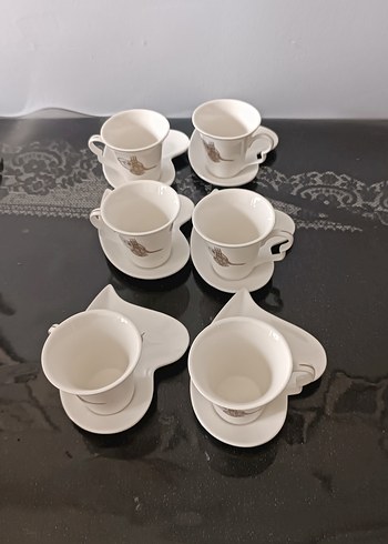 tekbir marka tuğralı porselen kahve takımı