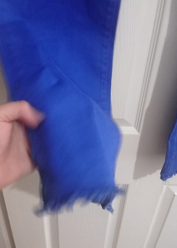 s Beden Parlak Mavi Kadın Denim Pantolon
