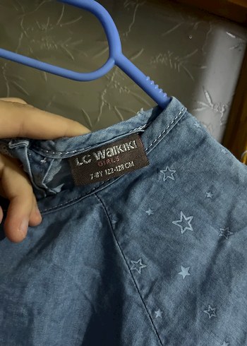 LC Waikiki Nakışlı Denim Kız Çocuk Elbise