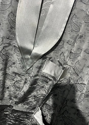 Gri Erkek Pijama Takımı Notch Yaka - Görsel 3