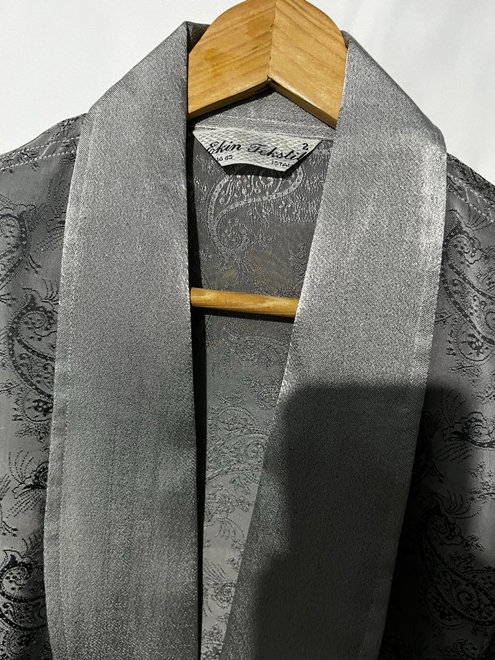 Gri Erkek Pijama Takımı Notch Yaka - Görsel 2