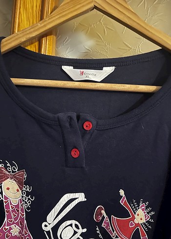 Düğmeli Mavi Baskılı Uzun Kollu Hamile Elbisesi - Görsel 2