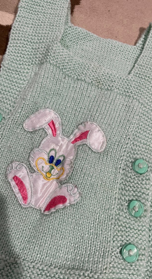 Nakışlı Turkuaz Kız Çocuk Triko Yelek - Görsel 2
