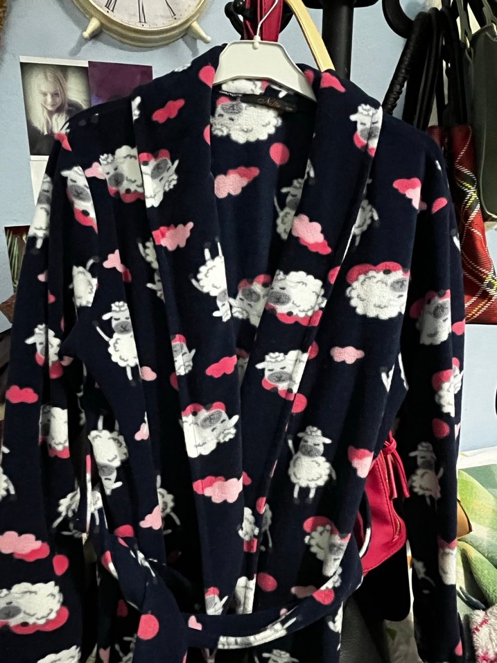 Çok Renkli Uzun Kollu Midi Kadın Sabahlık - Görsel 2