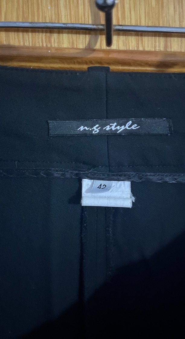 Siyah Kadın Midi Kumaş Pantolon - Görsel 2