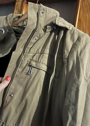 Düğmeli Midi Kadın Ceket, Bej - Görsel 6