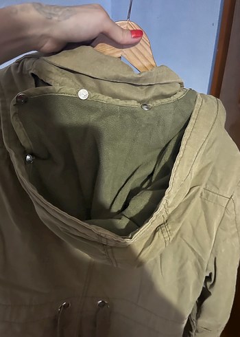 Düğmeli Midi Kadın Ceket, Bej - Görsel 9