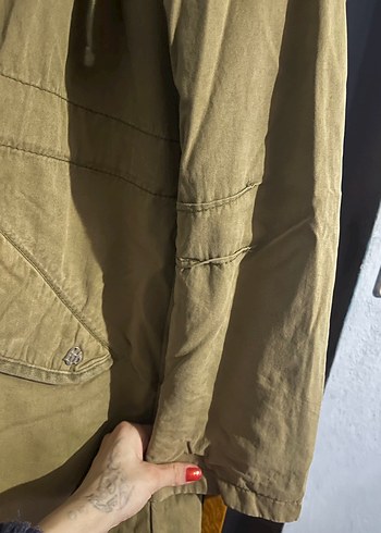 Düğmeli Midi Kadın Ceket, Bej - Görsel 5