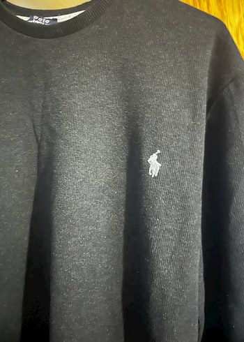 Siyah Erkek Sweatshirt, Bisiklet Yaka, Rahat Kesim - Görsel 2