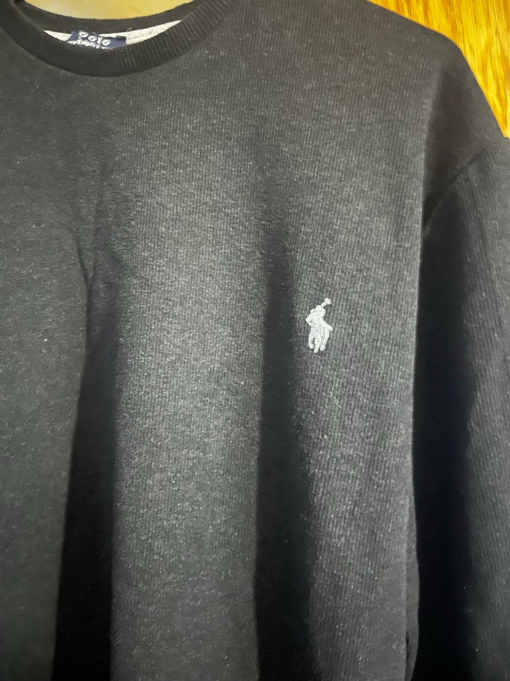 Siyah Erkek Sweatshirt, Bisiklet Yaka, Rahat Kesim - Görsel 2