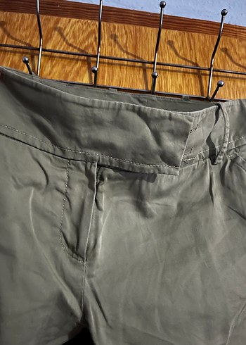 Gri Kemerli Rahat Kesim Kadın Pantolon - Görsel 2