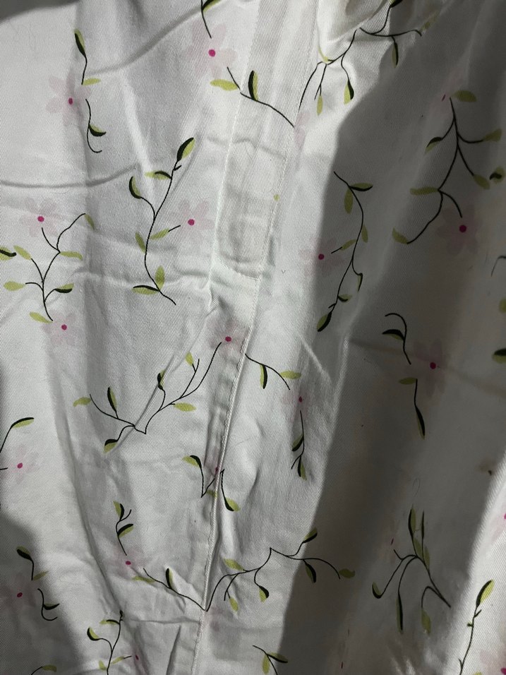 Nakışlı Beyaz Midi Hamile Etek - Görsel 3