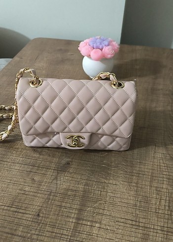 Zincir Detaylı Bej Kadın Çanta - Görsel 2